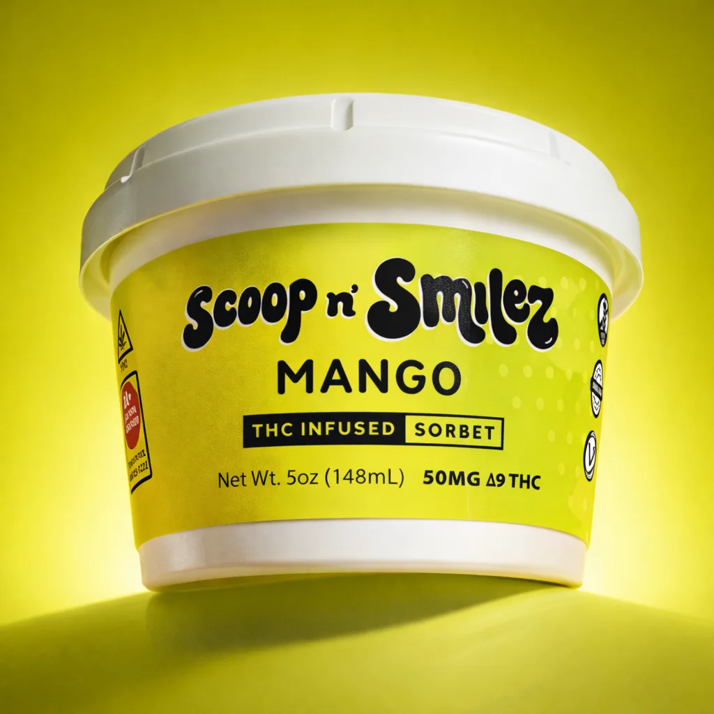 Scoop n' Smilez cannabis sorbet format