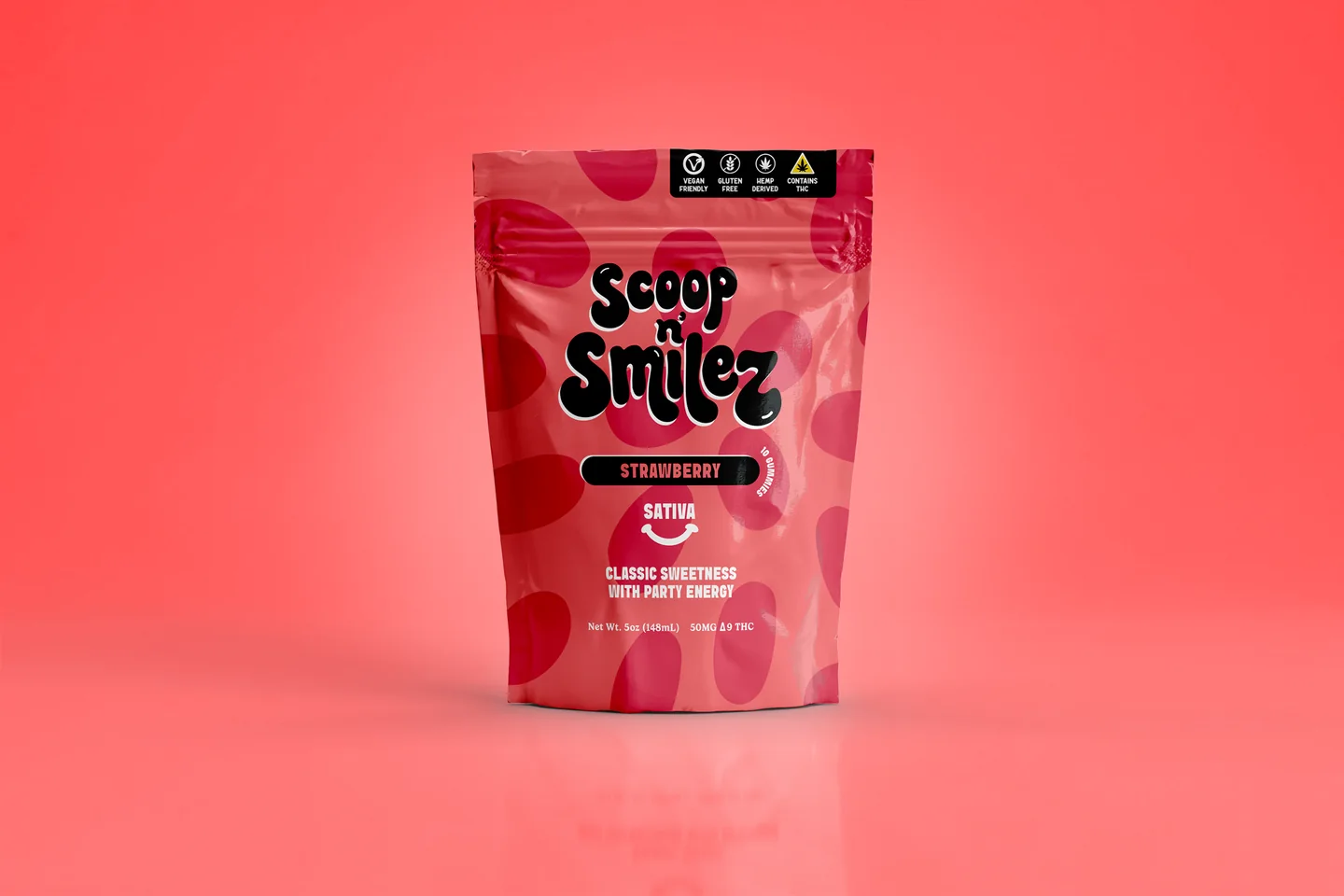 Retail-ready hemp-derived Delta-9 gummies.